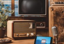 Rundfunk Rundfunk wird symbolisiert durch Radio, Fernsehen, Internet und ein Mikrofon