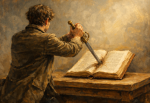 Literaturkritik Literaturkritik Mann durchbohrt Buch